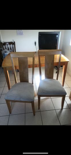 Modern Teak Dining Table 5 Chairs