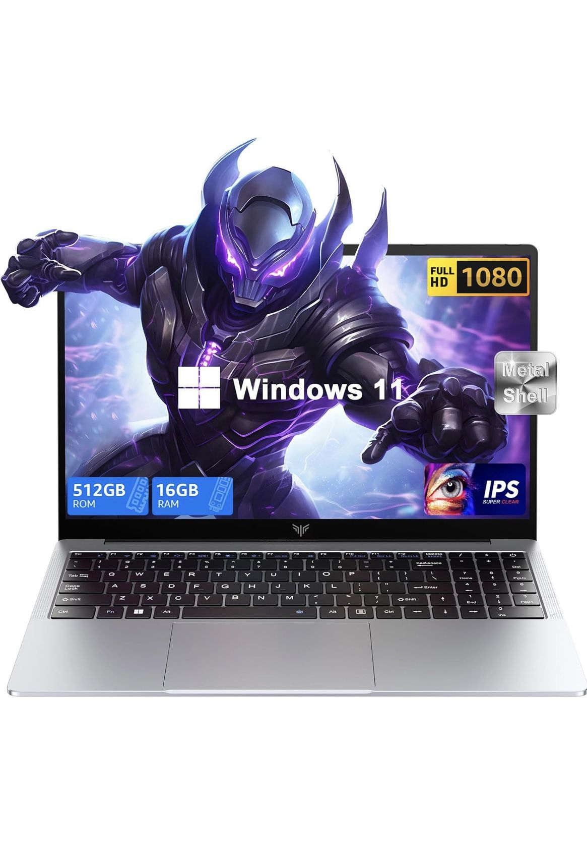 2025 Gaming Laptop, Laptop Computer with Intel Twin Lake N150 Processor(Up to 3.6GHz), 16GB DDR4 512GB SSD Windows 11 Laptop, 15.6" IPS 1080P, USB3.2,