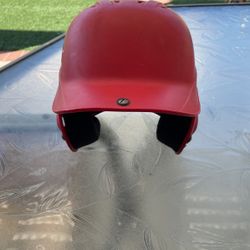 Red Mizuno Helmet 
