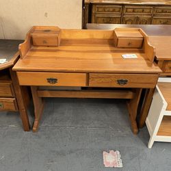Simple Vintage Wood Desk (in Store)