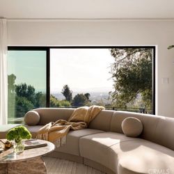 New Diamond Sofa Zelda , Marble Coffee Table And Large Rug 
