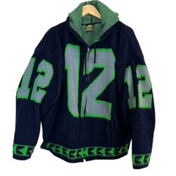 Tejidos Riminahui Seattle Seahawks 12th Alpaca Zip Up Hoodie Jacket Men’s Large