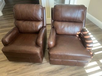 2  set brown recliners