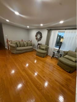 Custom-Made Traditional Living Room Set – Sofa & 2 Matching Chairs