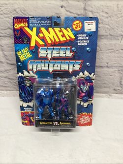 Vintage 1994 Toybiz Diecast X-Men Steel Mutants Apocalypse vs Archangel