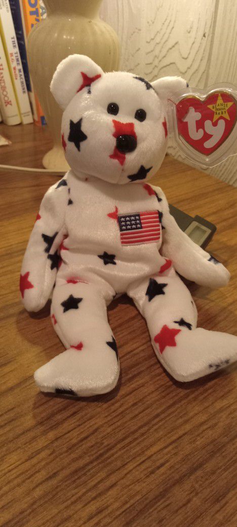 Ty Beanie Baby Original Glory Bear, Rare 4th Generation, Retired 400stamped  With Errors 