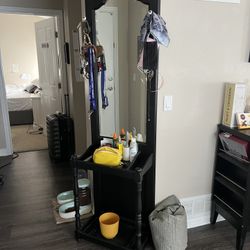 Entry Furniture With Mirror And Hooks