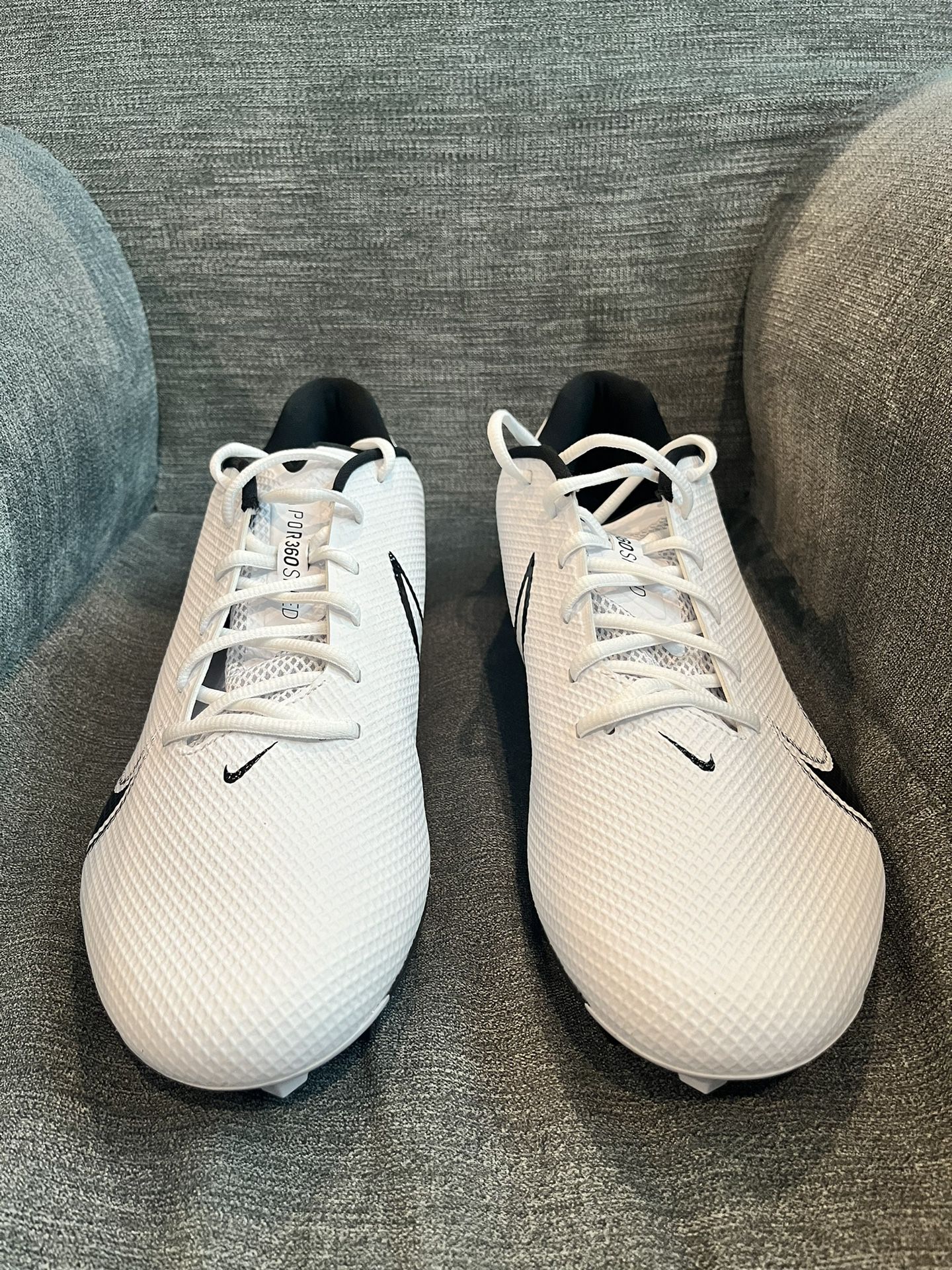 Nike Vapor Edge Speed 360 White Football Cleats Men's Size 13 Wide CV6350-100🔥