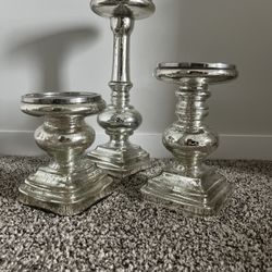 Pottery Barn Pillar Candle Stick Holders