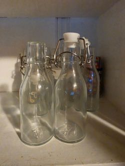 Glass Swing Top Bottles Set