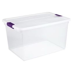 Set Of 16 - Sterilite 66qt Plastic Storage Containers with Lids