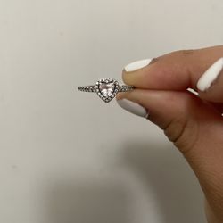Elevated heart pandora ring