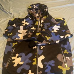 Blue/Green Camo Jacket