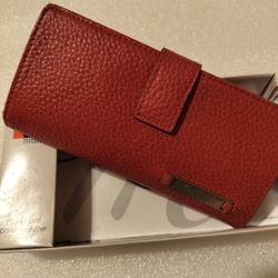 Leather Red Mundi Wallet 