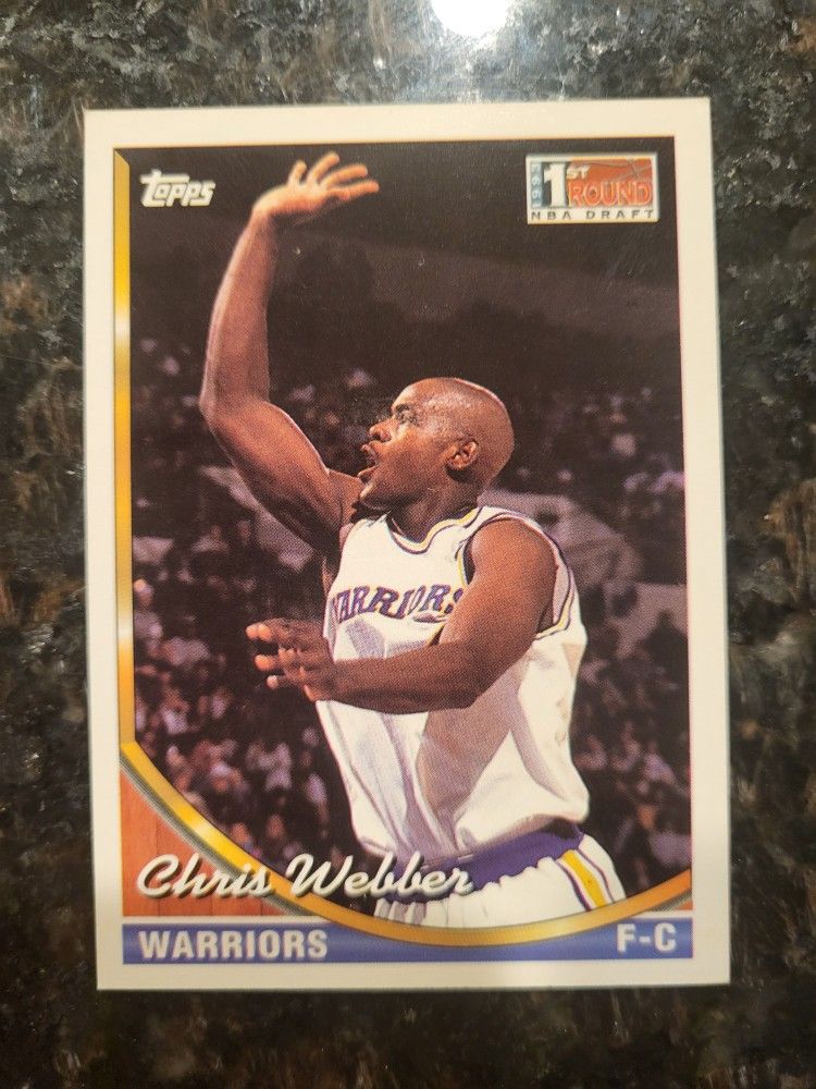 1993 Topps #224 Chris Webber Rookie Card
