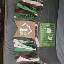 1st Year Birthday Football High Chair Decor