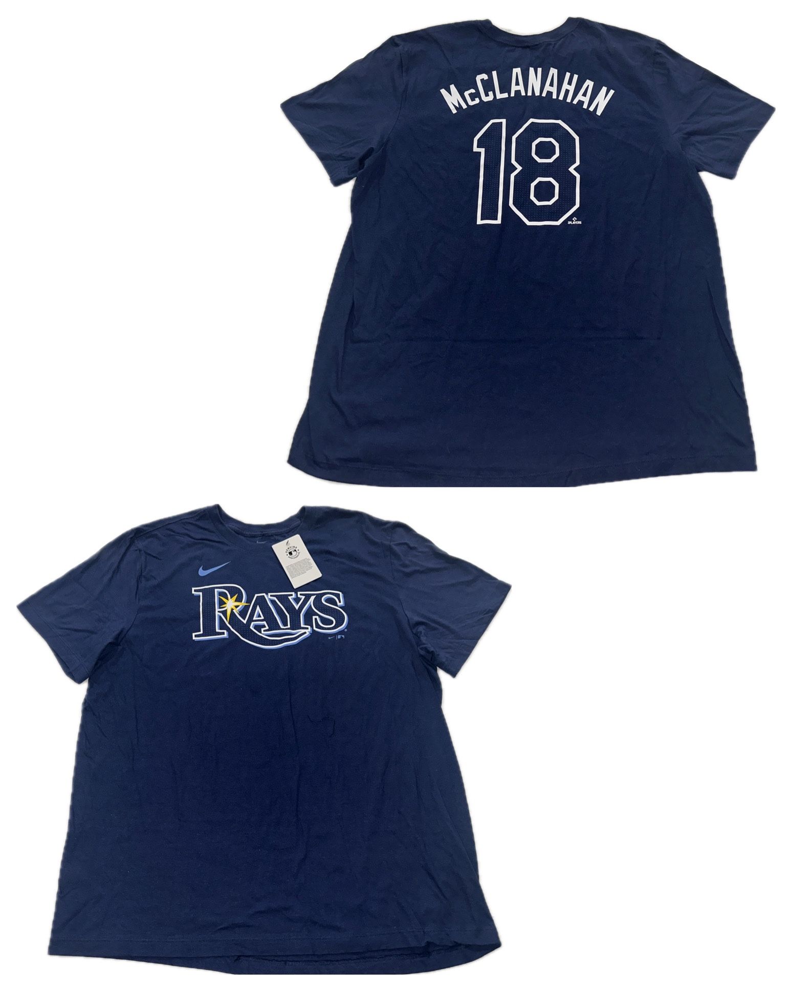 Tampa Bay Rays McClanahan #16 Jersey T Shirt Mens 2XL New With Tags $40 MSRP