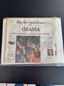 2008 New York Times newspaper Obama