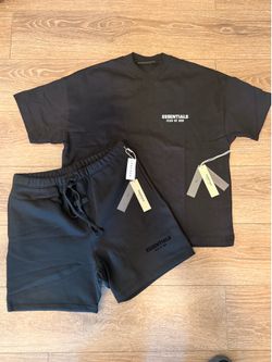 Premium Black Streetwear T-Shirt & Shorts Set | Size Large | Brand New