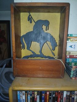 Rare Vintage End Of The Trail Lamp