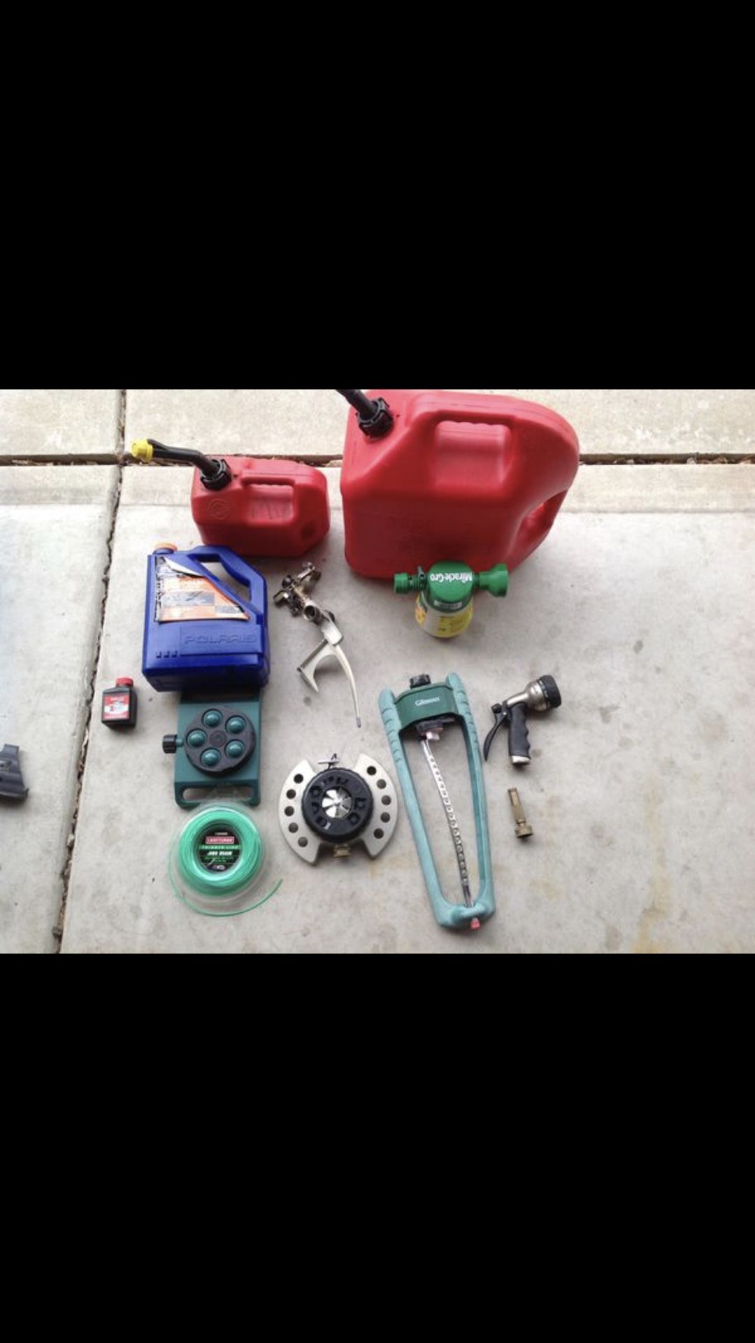 Lawn equipment and 2 stroke synthetic oil for mixing