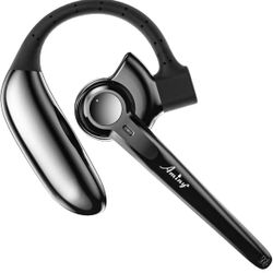 Wireless Bluetooth Headset with Microphone 30 Hrs Talking Time V5.3 Auriculares Bluetooth Earpiece,AI Noise Cancelling Bluetooth Earphones for Trucker