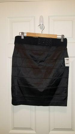 Black Satin Skirt