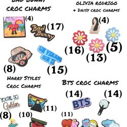 CROC CHARMS *ALL NEED TO GO*