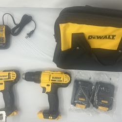 DEWALT 20V MAX Cordless Drill and Impact Driver, Power Tool Combo Kit with 2 Batteries and Charger