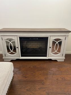 TV stand with fireplace FREE