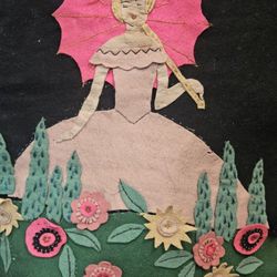 Vintage Handmade Felt Wallhanging/Table Runner 