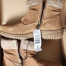 Khombu All Weather Boots Size 9 Brown
