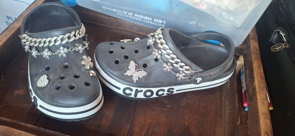 Bling Crocs Size W 11 M 9