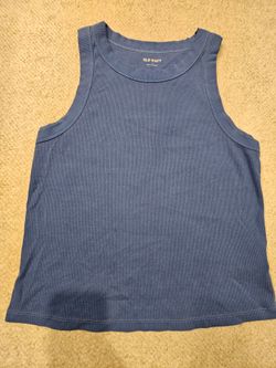 Old Navy Blue Large Ribbed Tank