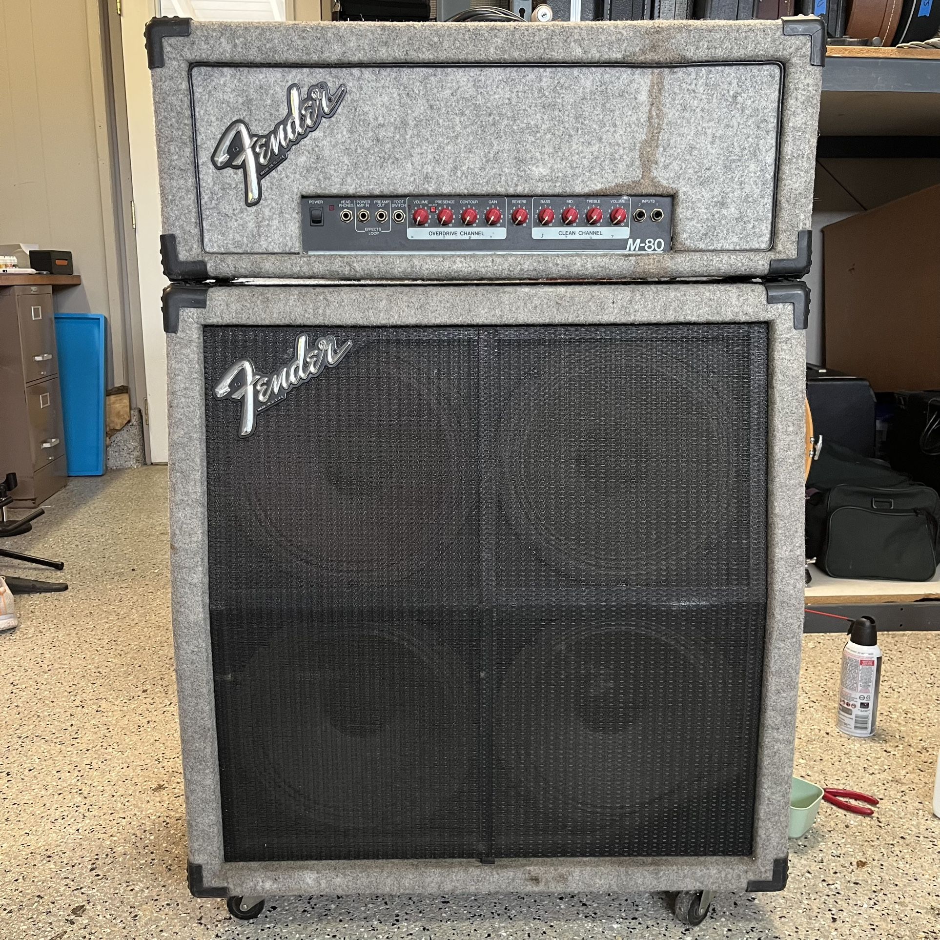 Fender M 80 Solid State 1990’s Guitar Amp Half Stack for Sale in Orange ...