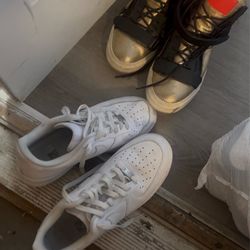 Designer shoes $180 and air forces$20