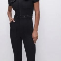 NWT Good American Denim Jumpsuit Short Sleeve Size