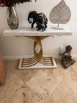 Modern Gold Console Table