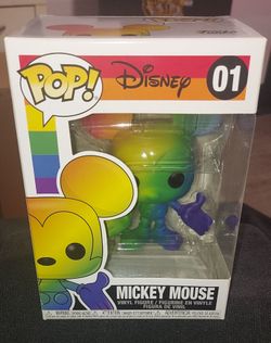 Funko Pop! Disney Pride Mickey Mouse Rainbow Vinyl Figure #01 (Like New In Box)