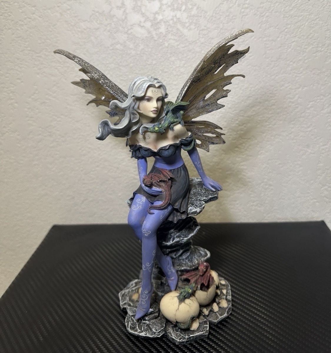 OSIRIS TRADING GOTHIC FAIRY FIGURINE WITH DRAGONS 2006 WFR-01 │ARTIST SIGNED