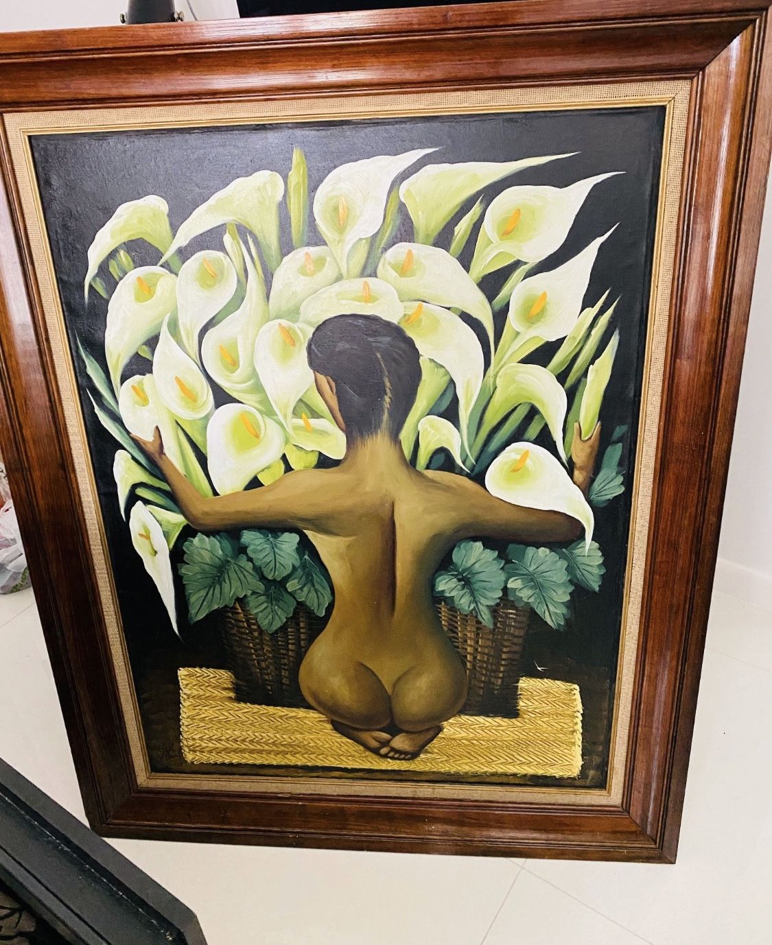 Desnudó Con Alcatraces///Pintura GRANDE