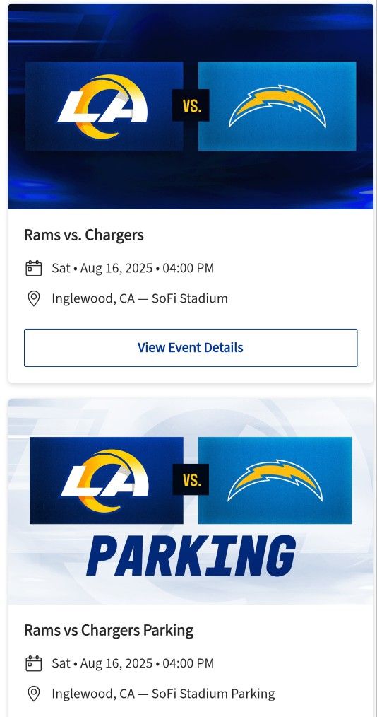 Rams VS Chargers