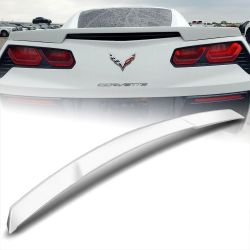 For 2014-2019 Chevrolet Corvette C7 Pearl White ABS Rear Trunk Lid Spoiler Wing -(2-SP-COV14-PWH