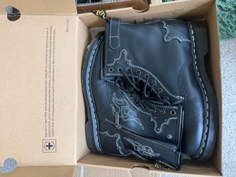 Dr. Martens Black Leather Lace-Up Boots