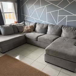 Gray Sectional Couch / Sofa
