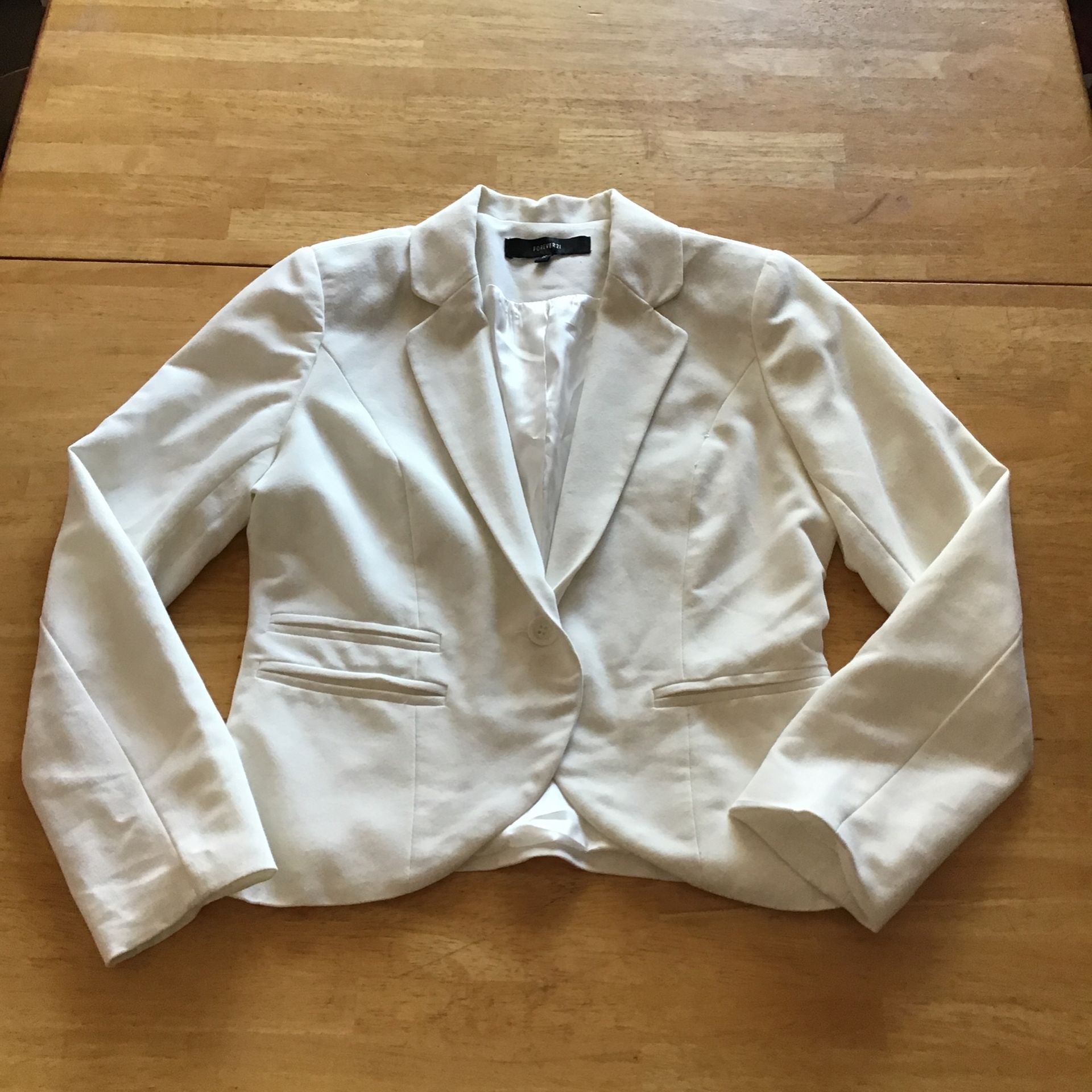 White blazer for womens forever 21 sales