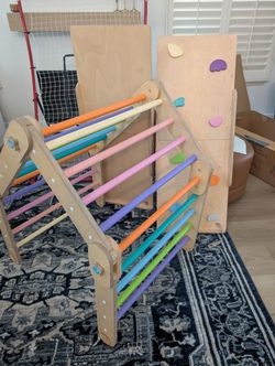 Happymoon Climbing Pikler With 2 Slides/Climbing Ramps
