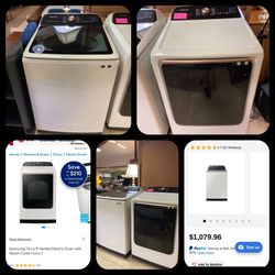 Samsung Smart Washer & Dryer Set $699.99
