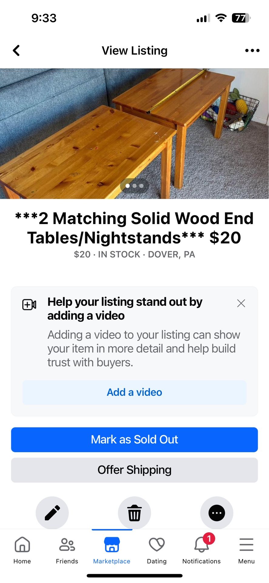 ***Matching End Tables Or Nightstands*** $1 (NOT $1-make me an offer!)