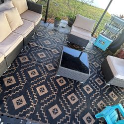 Gazebo And Patio Set With Rug